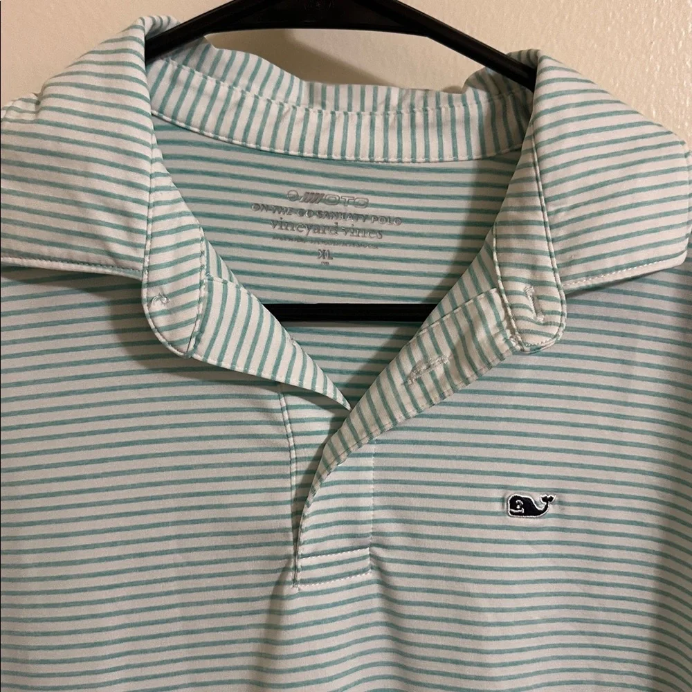 EUC Vineyard Vines‎ Boys On the Go Sankaty Striped Short Sleeve Polo XL